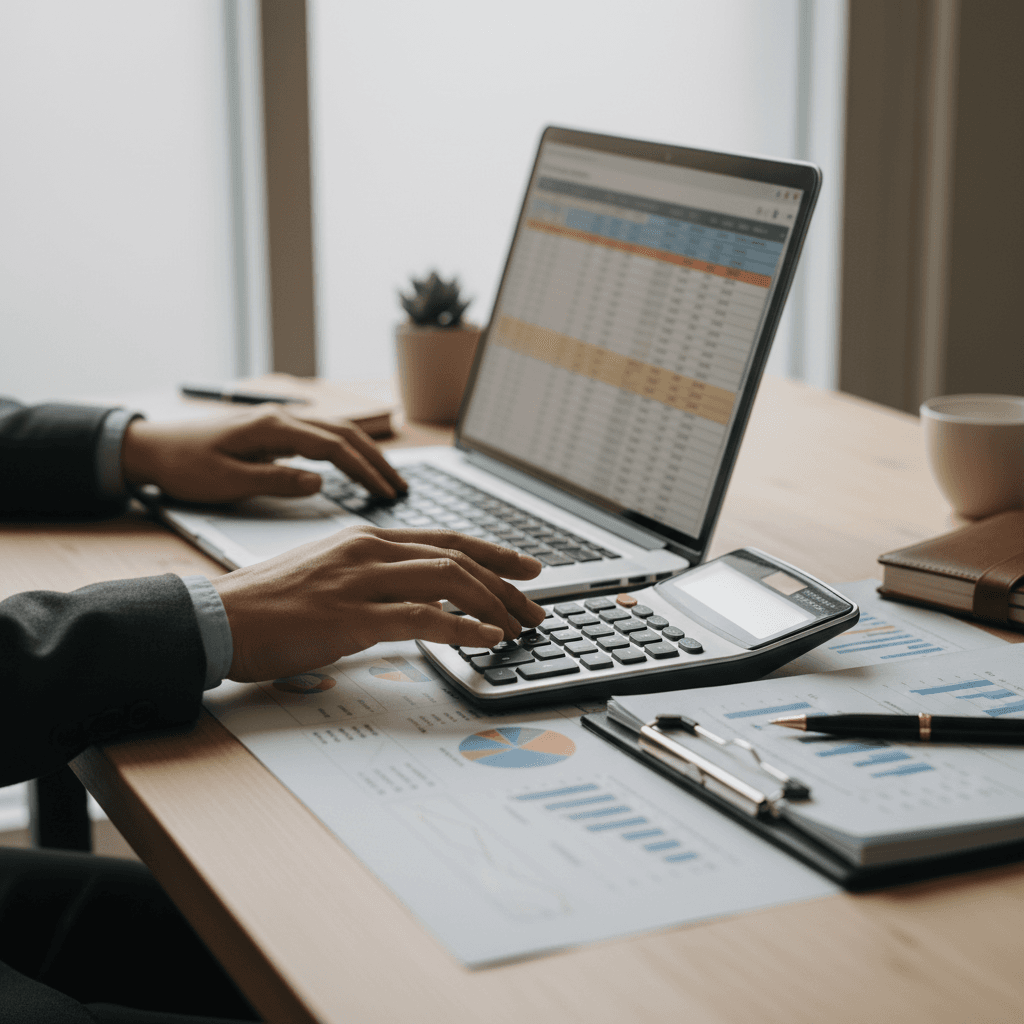 Profesional de CONTA 360 ASESORES revisando documentos financieros